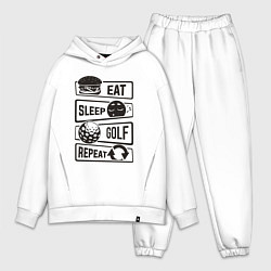 Мужской костюм оверсайз Есть спать гольф