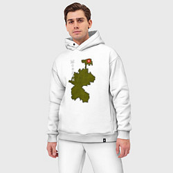 Мужской костюм оверсайз Осетия Моздок, цвет: белый — фото 2