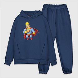 Мужской костюм оверсайз Гомер супермен, цвет: тёмно-синий