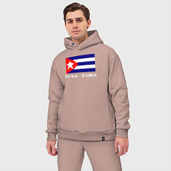 Мужской костюм оверсайз Free Cuba, цвет: пыльно-розовый — фото 2