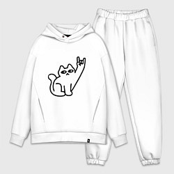 Мужской костюм оверсайз Рок кот мем