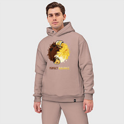 Мужской костюм оверсайз Идеальный баланс, цвет: пыльно-розовый — фото 2