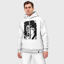 Мужской костюм оверсайз Клинок рассекающий демонов Ериичи Цугикуни Кокушиб, цвет: белый — фото 2