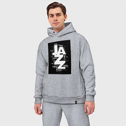 Мужской костюм оверсайз Джазовые стили, цвет: меланж — фото 2