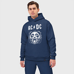 Мужской костюм оверсайз AC DC rock panda, цвет: тёмно-синий — фото 2