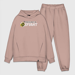 Мужской костюм оверсайз Xdefiant logo, цвет: пыльно-розовый