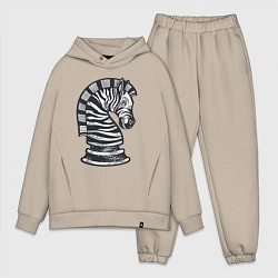 Мужской костюм оверсайз Шахматная зебра