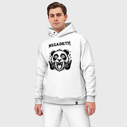 Мужской костюм оверсайз Megadeth - rock panda, цвет: белый — фото 2