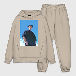 Мужской костюм оверсайз Сугуру Гэто, цвет: миндальный