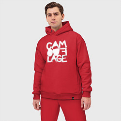 Мужской костюм оверсайз Camouflage - A synthpop band from germany, цвет: красный — фото 2