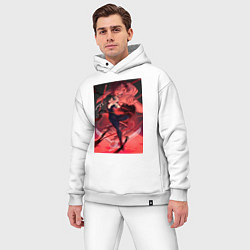 Мужской костюм оверсайз Магическая битва Маки Дзэнин Тодзи Фусигуро, цвет: белый — фото 2