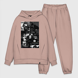 Мужской костюм оверсайз Магическая битва Тодзи Фусигуро коллаж