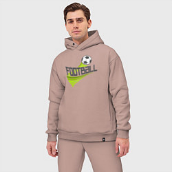 Мужской костюм оверсайз Football game, цвет: пыльно-розовый — фото 2