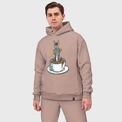 Мужской костюм оверсайз Skeletor coffee, цвет: пыльно-розовый — фото 2