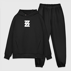 Мужской костюм оверсайз Zenless Zone Zero logotype, цвет: черный