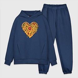 Мужской костюм оверсайз Pizza heart, цвет: тёмно-синий