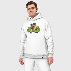 Мужской костюм оверсайз Телевизионная семья, цвет: белый — фото 2