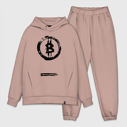 Мужской костюм оверсайз Биткоин - криптовалюта символ
