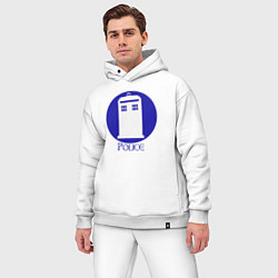 Мужской костюм оверсайз Tardis police, цвет: белый — фото 2