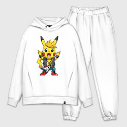 Мужской костюм оверсайз Пикачу в рок стиле