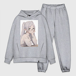 Мужской костюм оверсайз Провожающая в последний путь Фрирен, цвет: меланж