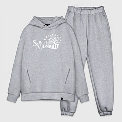 Мужской костюм оверсайз South of midnight logo, цвет: меланж