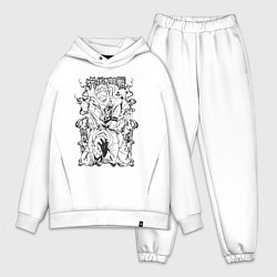 Мужской костюм оверсайз Магическая битва Сукуна Денджи расширение простран, цвет: белый