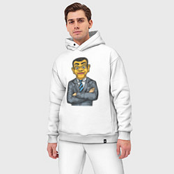 Мужской костюм оверсайз Человек кукла, цвет: белый — фото 2