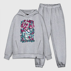 Мужской костюм оверсайз Магическая битва Итадори х Сукуна неон