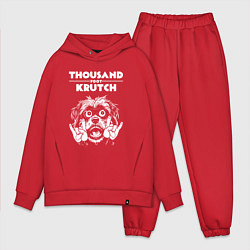 Мужской костюм оверсайз Thousand Foot Krutch rock dog, цвет: красный