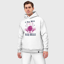 Мужской костюм оверсайз A Day with Funny Moment Streetwear, цвет: белый — фото 2
