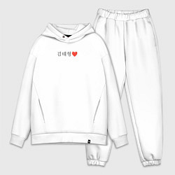 Мужской костюм оверсайз BTS Kim Tae-hyung иероглифами