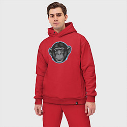Мужской костюм оверсайз Funny monkey, цвет: красный — фото 2