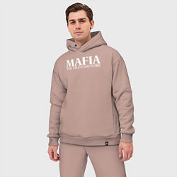 Мужской костюм оверсайз Mafia the old country logo, цвет: пыльно-розовый — фото 2