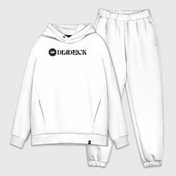 Мужской костюм оверсайз Deadlock white logo