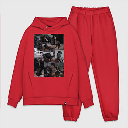 Мужской костюм оверсайз Конный спорт коллаж