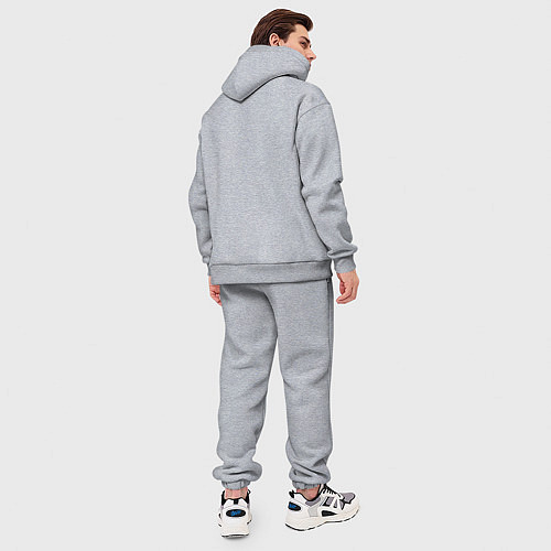 Мужской костюм оверсайз New York peace / Меланж – фото 4