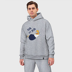 Мужской костюм оверсайз Смеющийся орел, цвет: меланж — фото 2