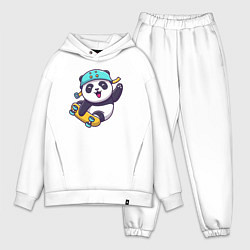 Мужской костюм оверсайз Skater panda, цвет: белый