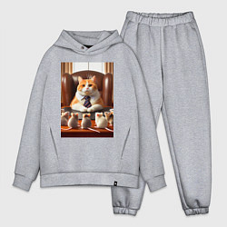 Мужской костюм оверсайз Рыжий кот босс - нейроарт