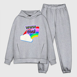 Мужской костюм оверсайз Rainbow Vibes, цвет: меланж