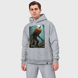 Мужской костюм оверсайз Тыквенный монстр, цвет: меланж — фото 2