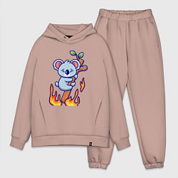 Мужской костюм оверсайз Пожар у коалы