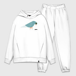 Мужской костюм оверсайз Голубь и семечки