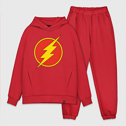 Мужской костюм оверсайз Flash logo, цвет: красный