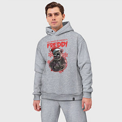 Мужской костюм оверсайз Five Nights at Freddys - Freddy, цвет: меланж — фото 2