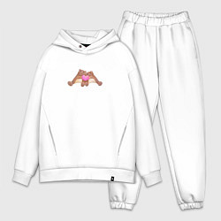 Мужской костюм оверсайз Влюбленные мишки с сердечком