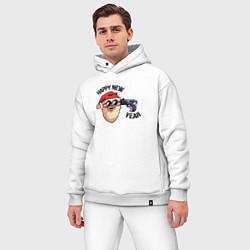 Мужской костюм оверсайз Friday Night Funkin - Santa Claus, цвет: белый — фото 2