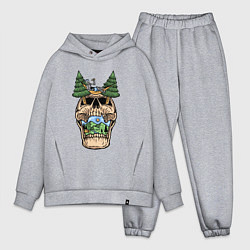 Мужской костюм оверсайз Skull nature vibe, цвет: меланж