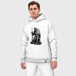 Мужской костюм оверсайз Элитный рыцарь с двуручным мечом, цвет: белый — фото 2